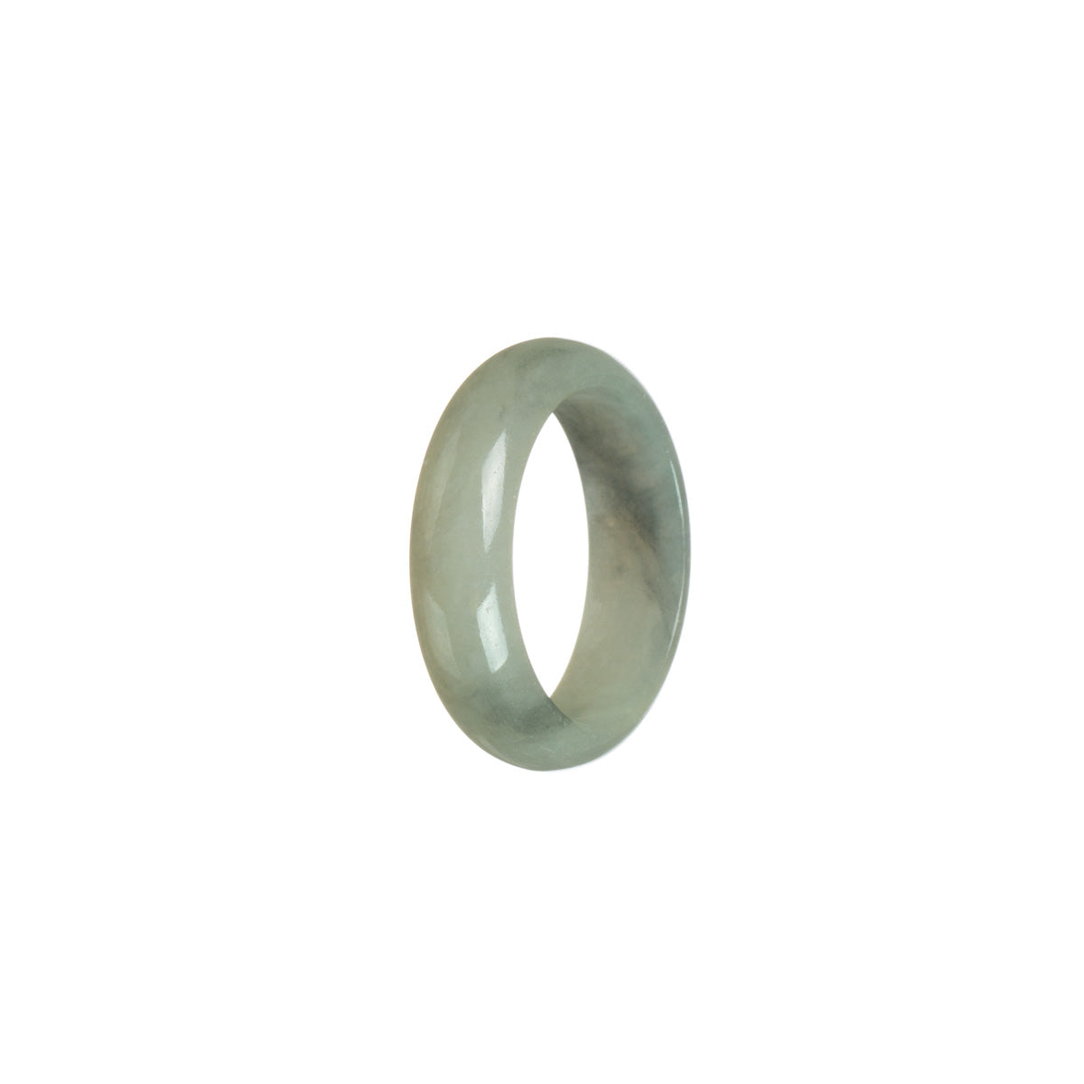 Certified Light Grey Jade Ring- Size U