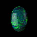 1.23ct Oval Australian Black Opal from Lighting Ridge