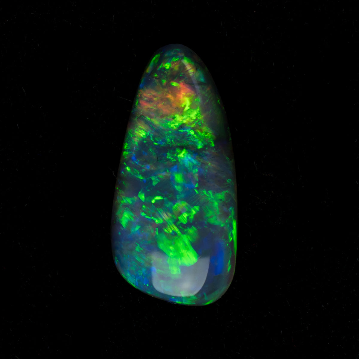 0.64ct Natural Freeform Opal with Green Orange Flashes