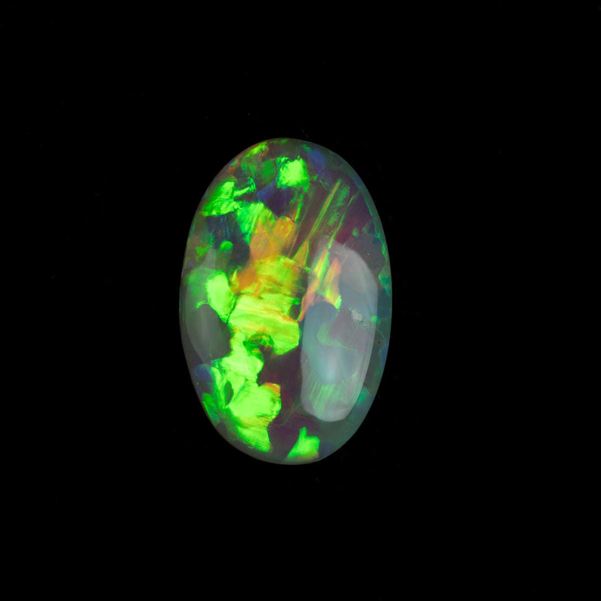 0.92ct Bright Green Australian Solid Black Opal