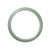 A genuine pale green jadeite bangle with a half moon shape, measuring 57mm. Perfect for adding a touch of elegance to any outfit.