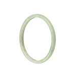 A delicate, 54mm thin, genuine natural light green jade bangle bracelet from MAYS.