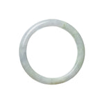 A beautiful lavender jade bracelet with a half moon shape, crafted from genuine Grade A jade.