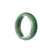 A half moon shaped jade bangle bracelet for children, made from genuine Grade A green Burma jade.