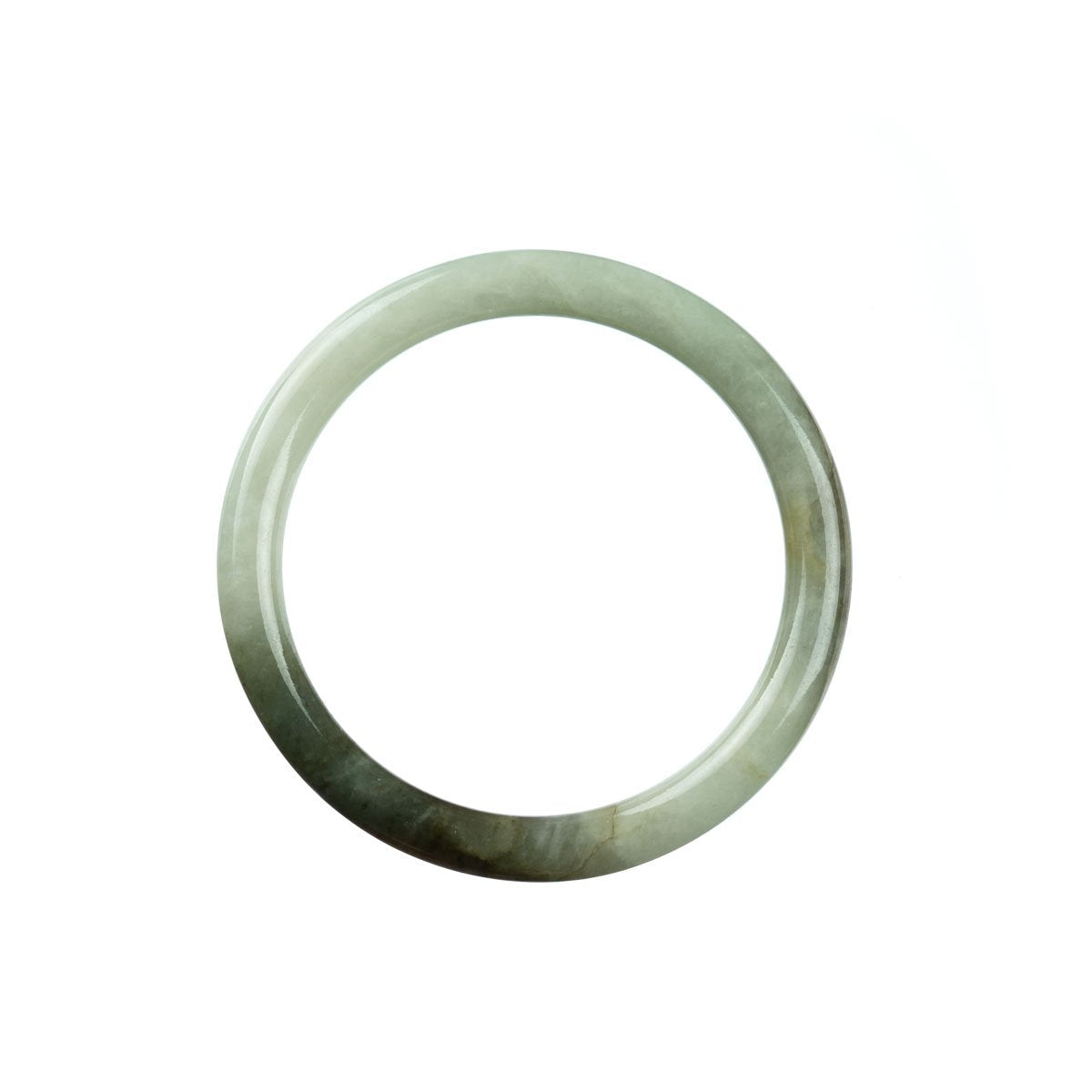 53mm Natural Burmese Jade Bangle - MAYS