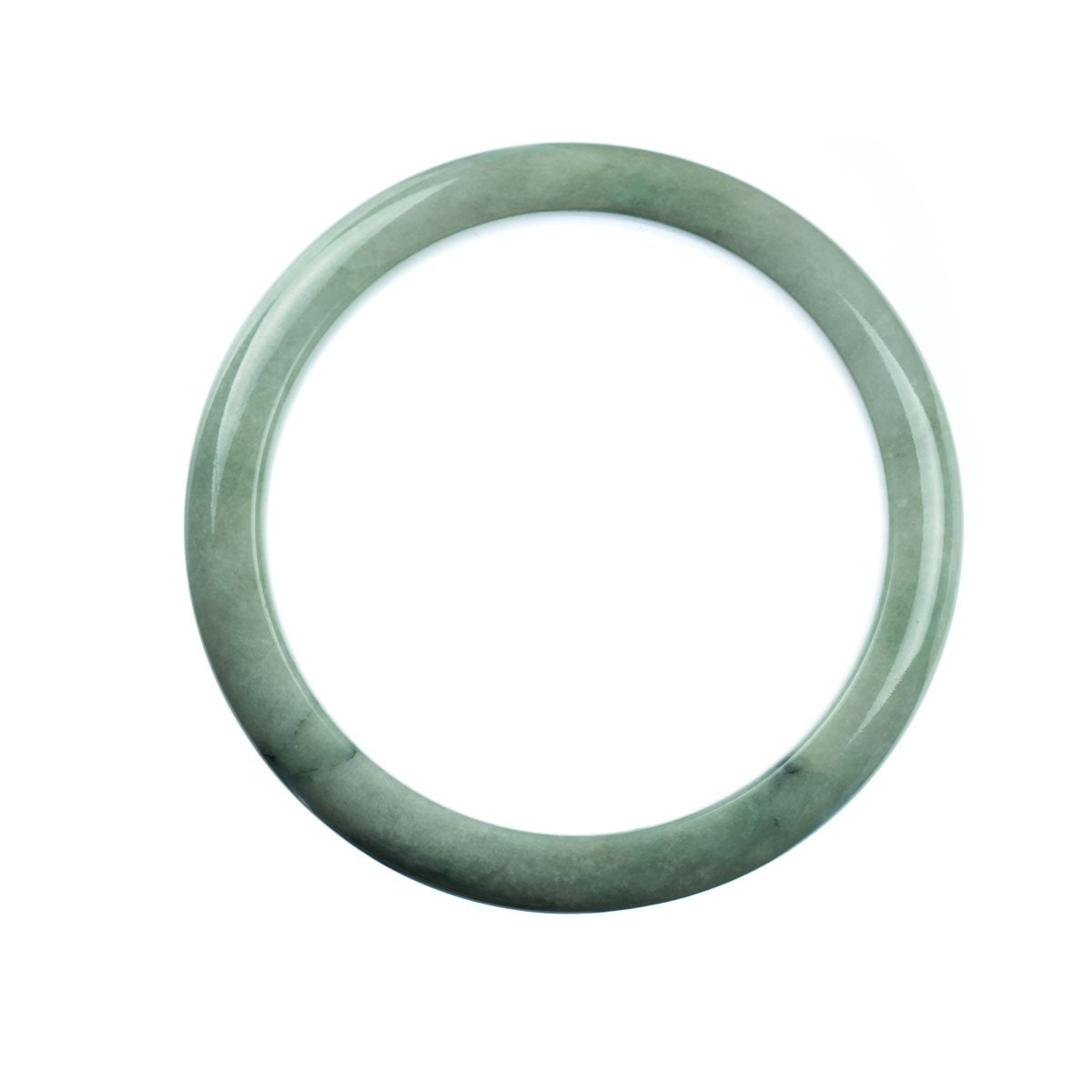 64mm Natural Burmese Jade Bangle - MAYS