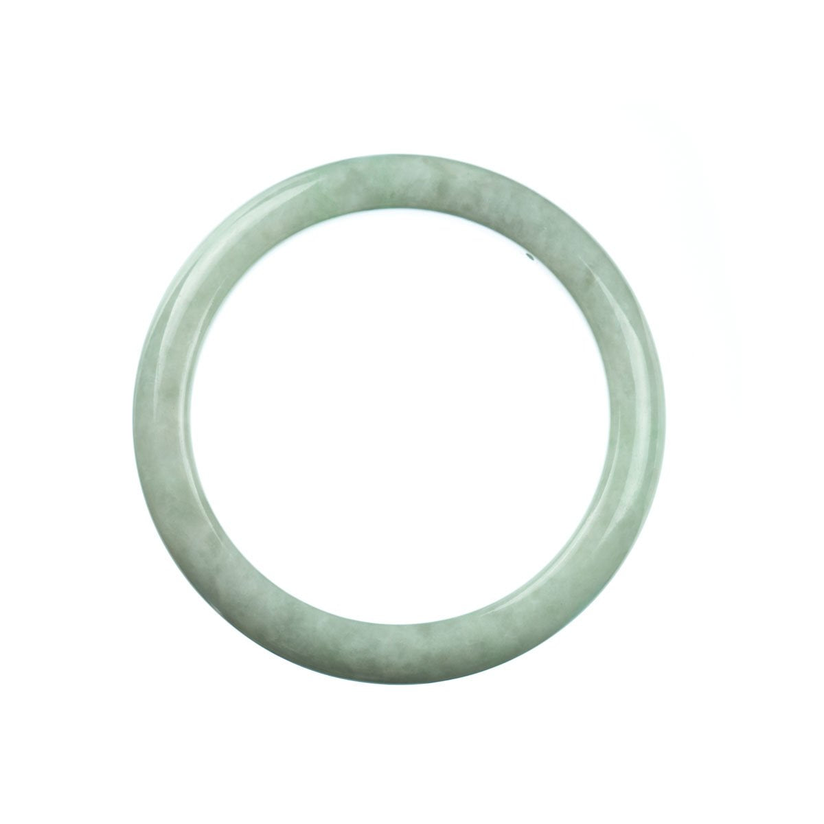 57mm Natural Burmese Jade Bangle - MAYS