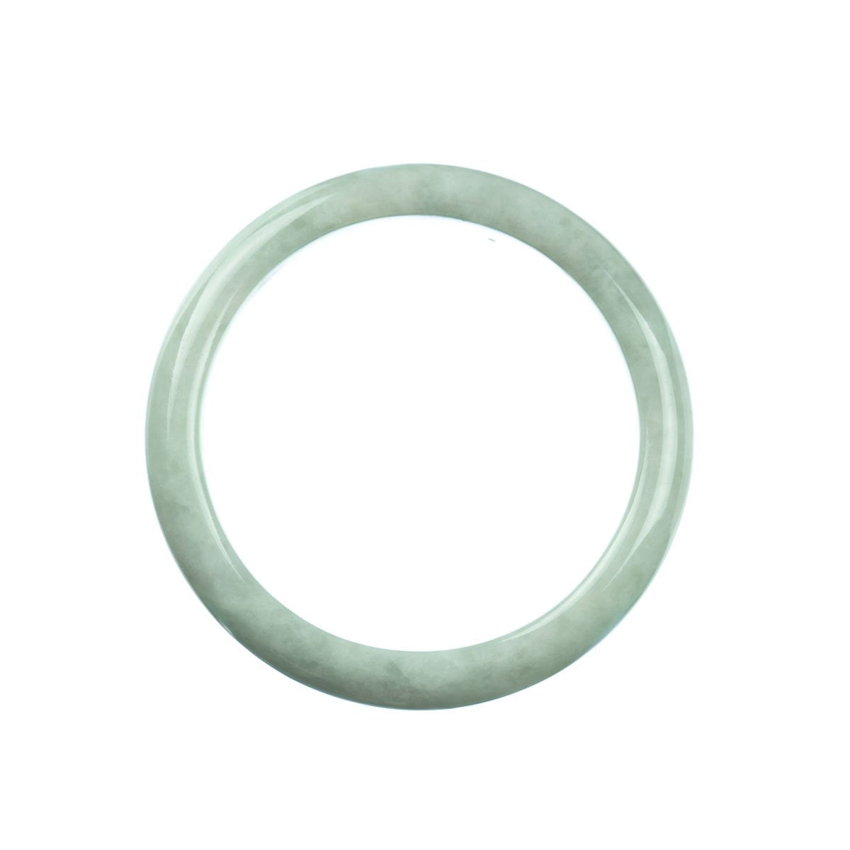 57mm Natural Burmese Jade Bangle - MAYS