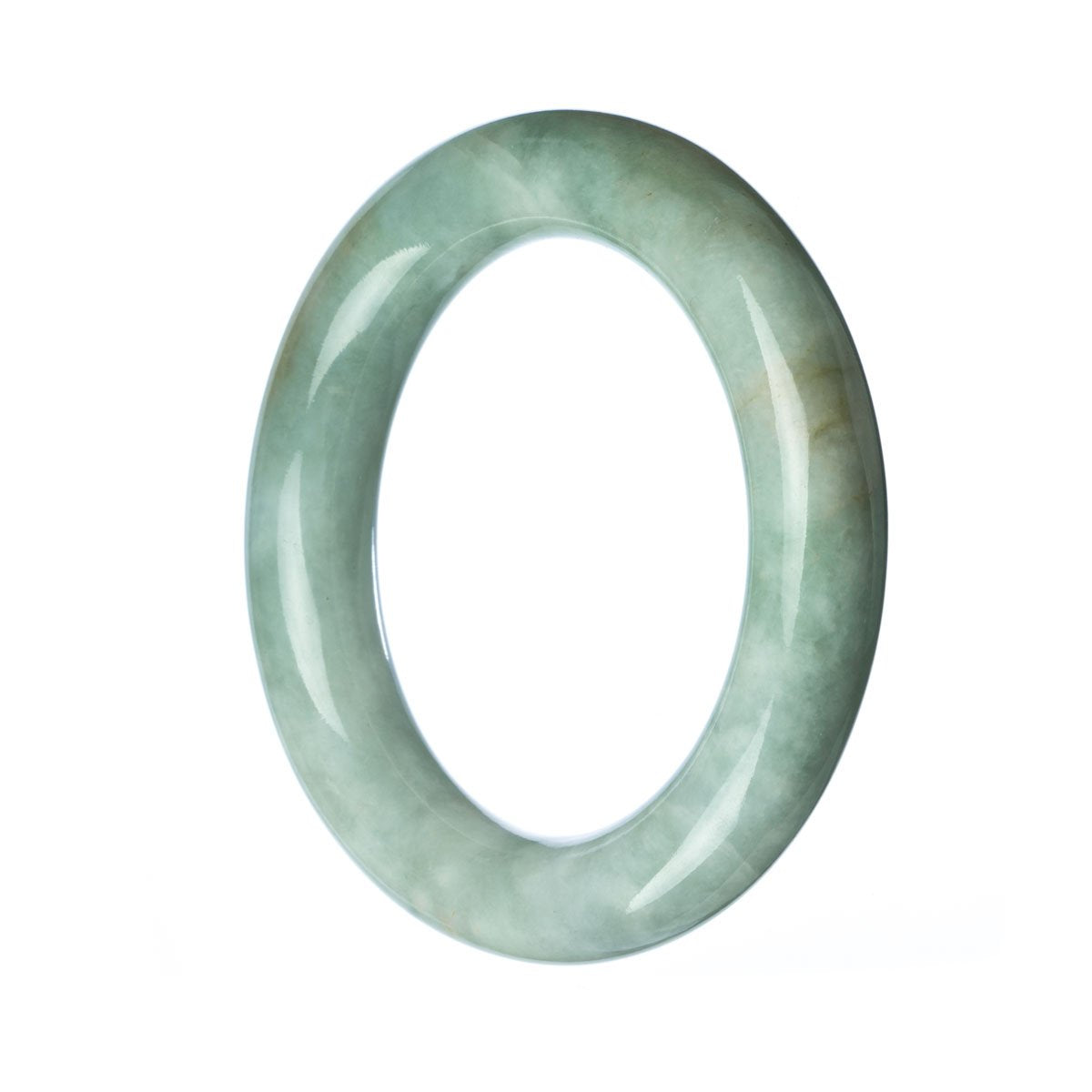 A beautiful, round green Burma Jade bracelet with authentic Grade A quality.