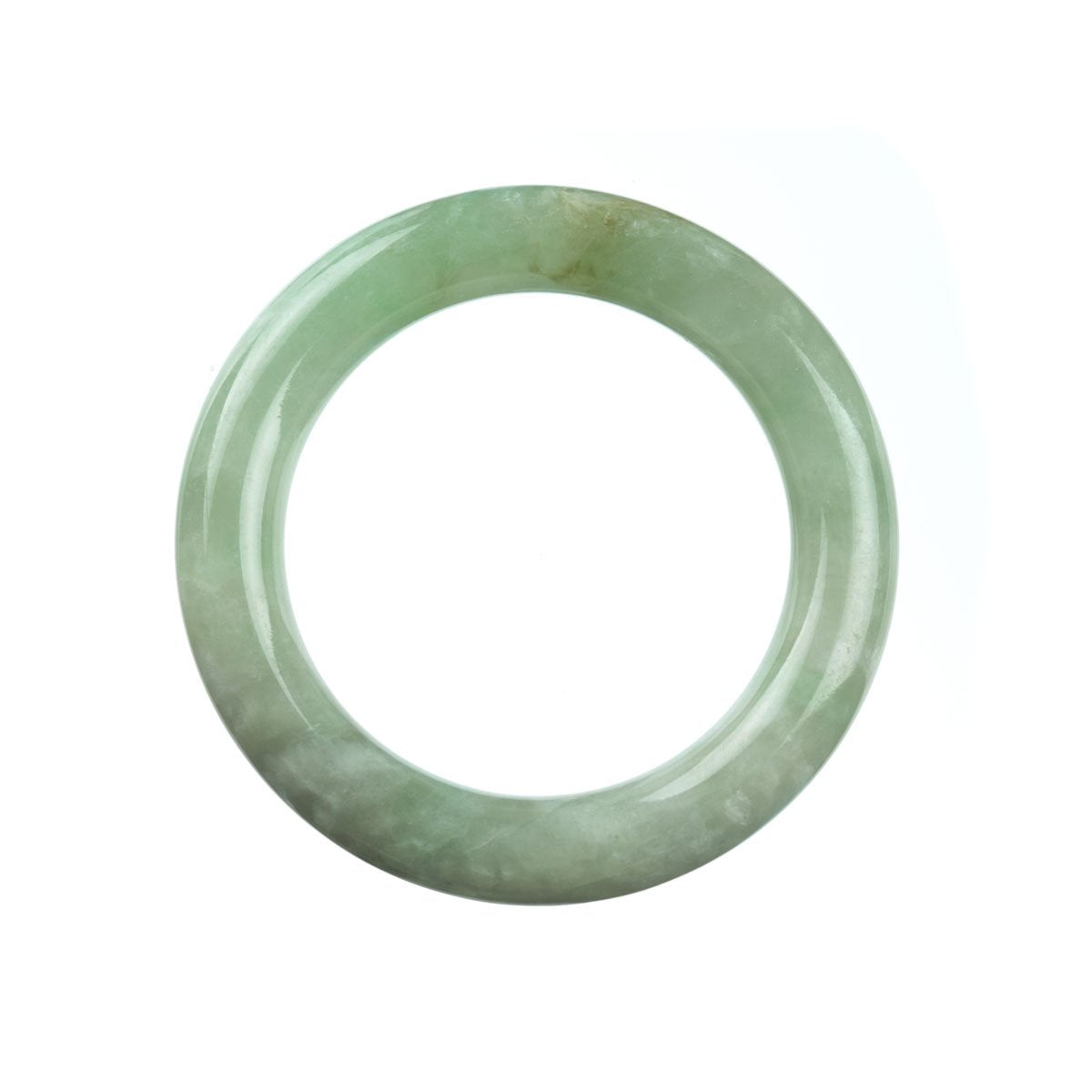 53mm Natural Burmese Jade Bangle - MAYS