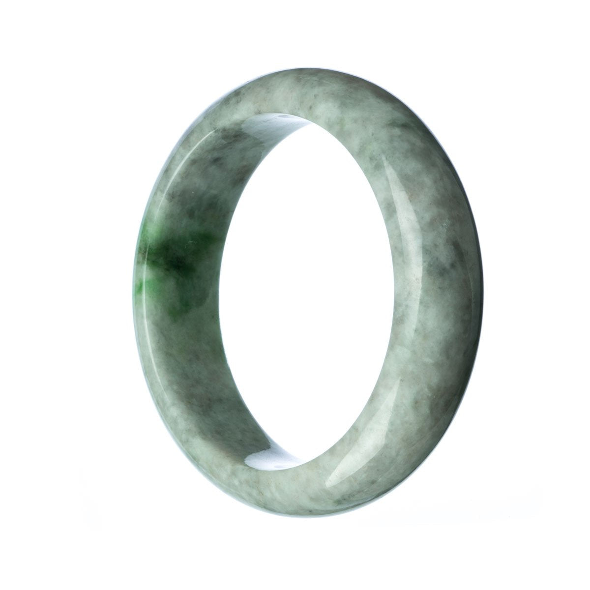 58mm Natural Burmese Jade Bangle - MAYS