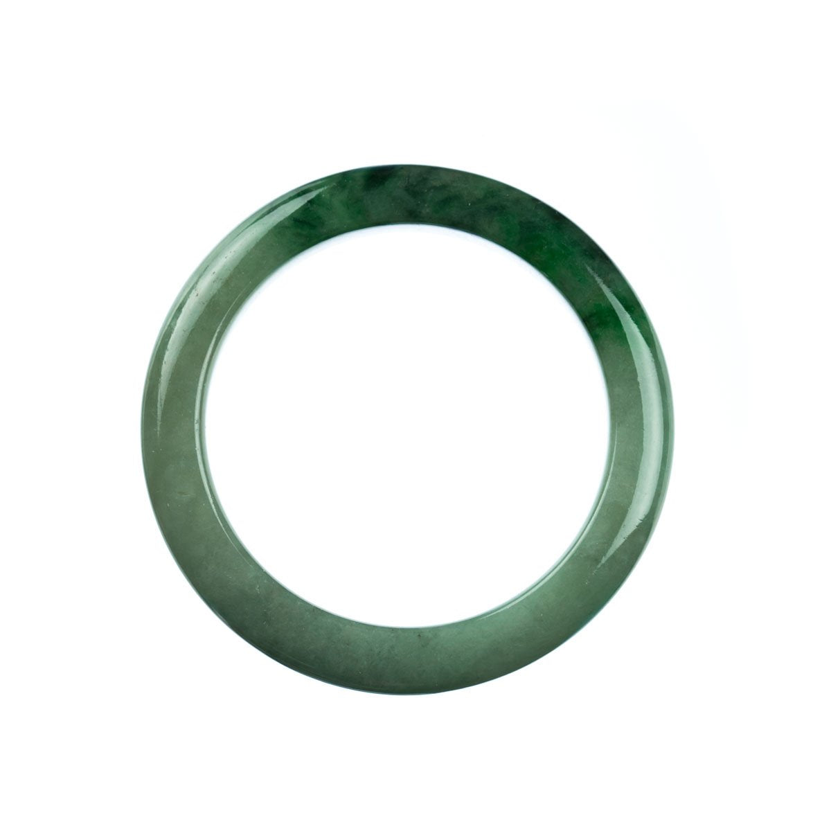 55mm Natural Burmese Jade Bangle - MAYS