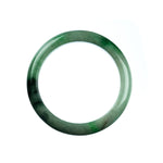 57mm Natural Burmese Jade Bangle - MAYS