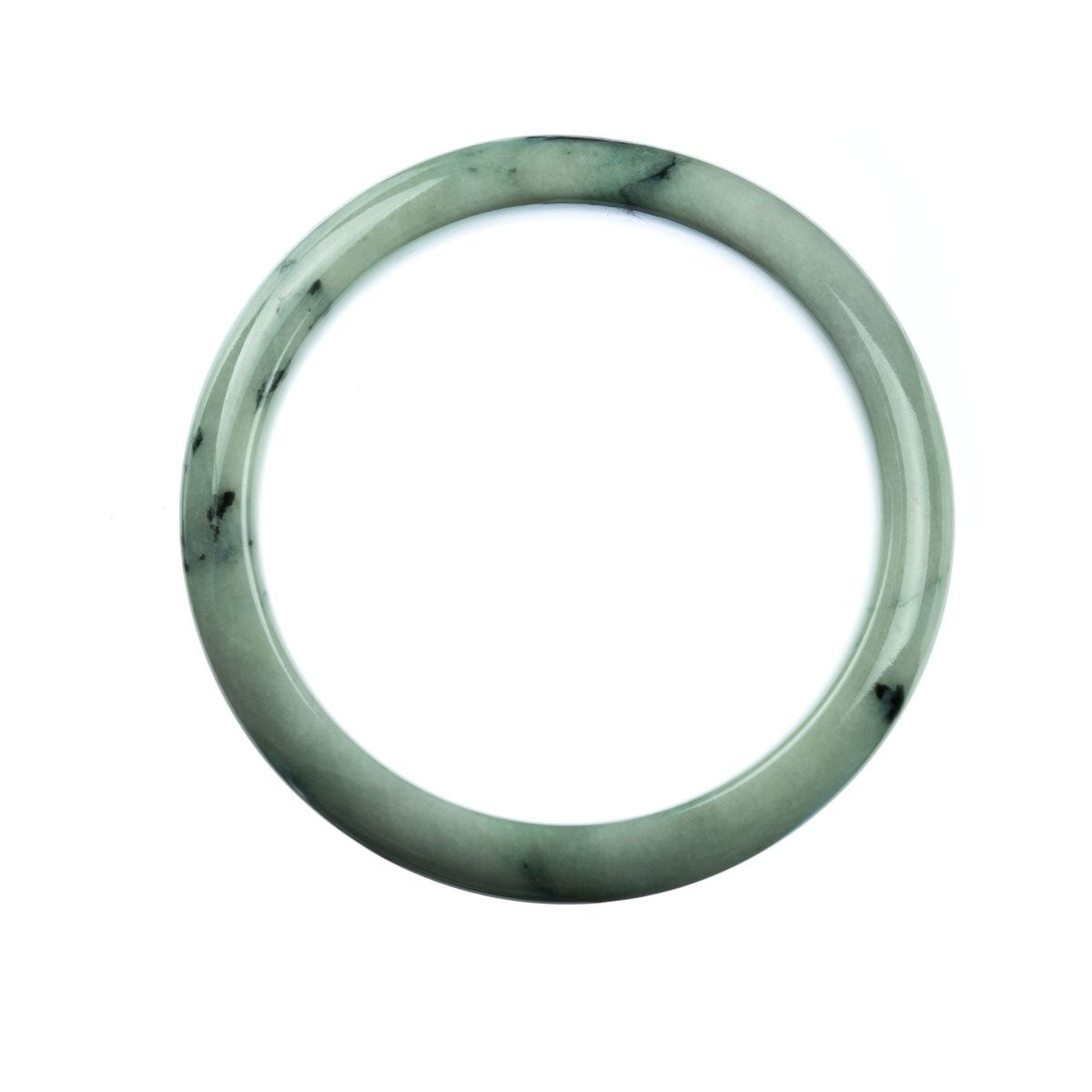 64mm Natural Burmese Jade Bangle - MAYS