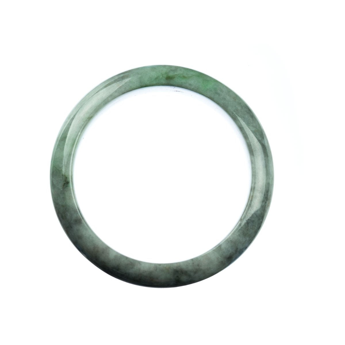 63mm Natural Burmese Jade Bangle - MAYS