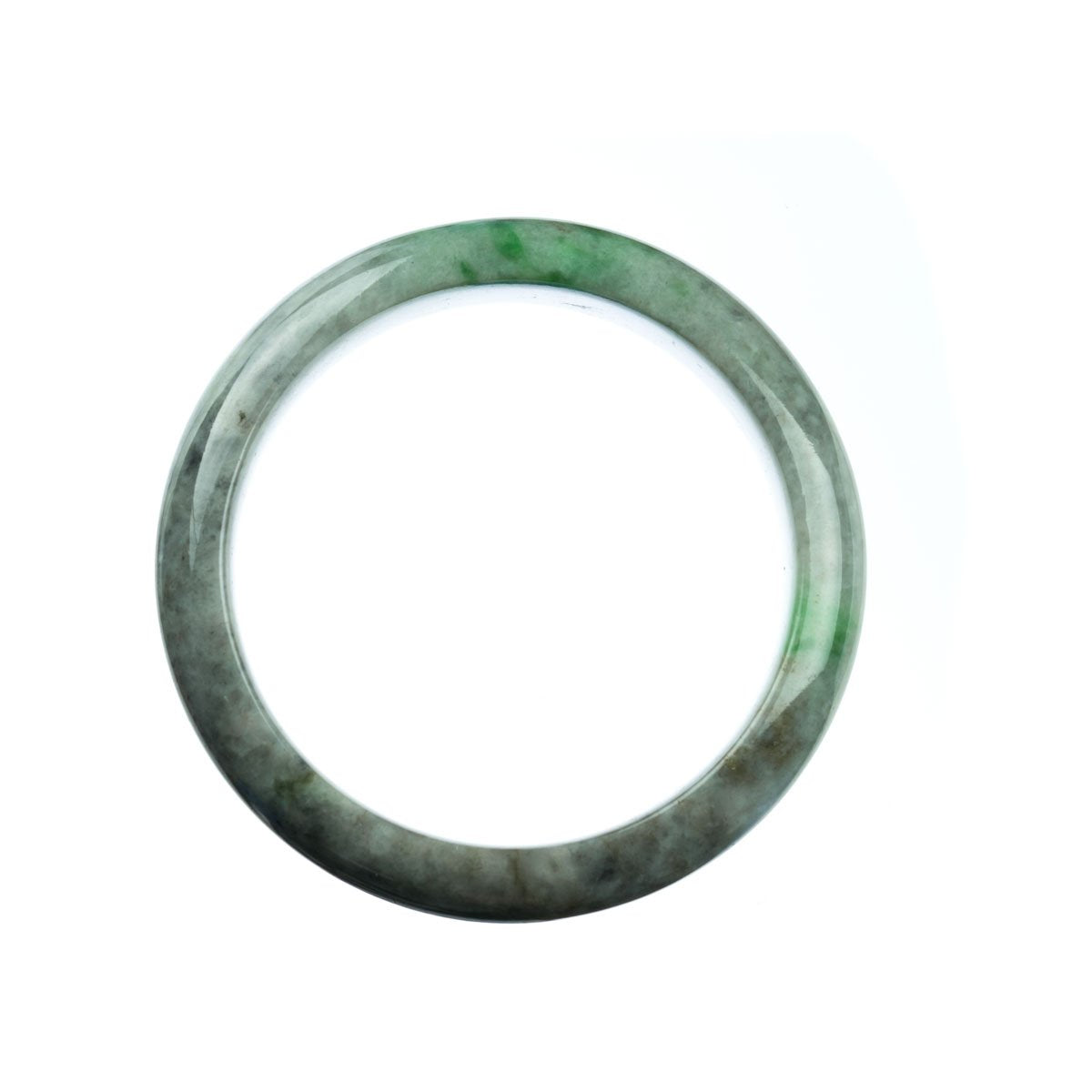 63mm Natural Burmese Jade Bangle - MAYS