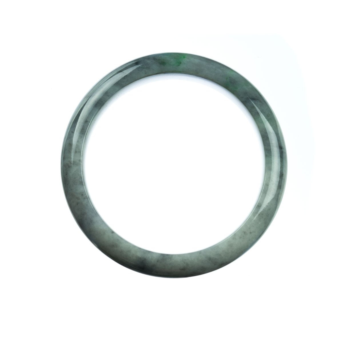 59mm Natural Burmese Jade Bangle - MAYS