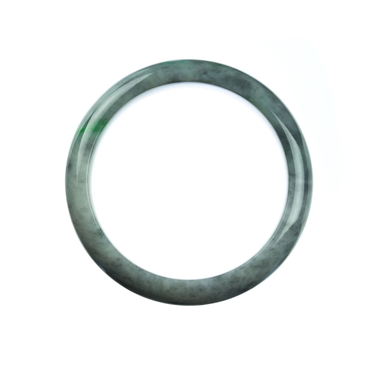 59mm Natural Burmese Jade Bangle - MAYS