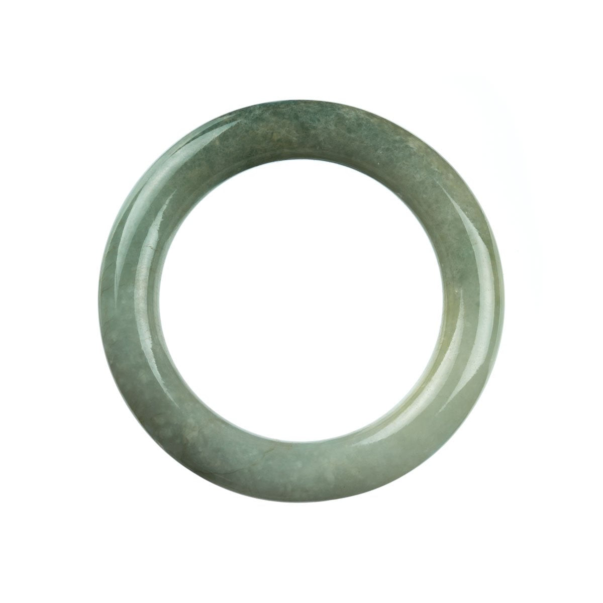 54mm Natural Burmese Jade Bangle - MAYS