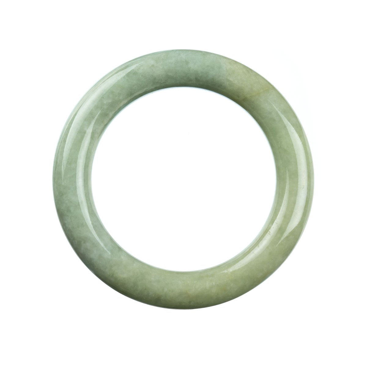 57mm Natural Burmese Jade Bangle - MAYS