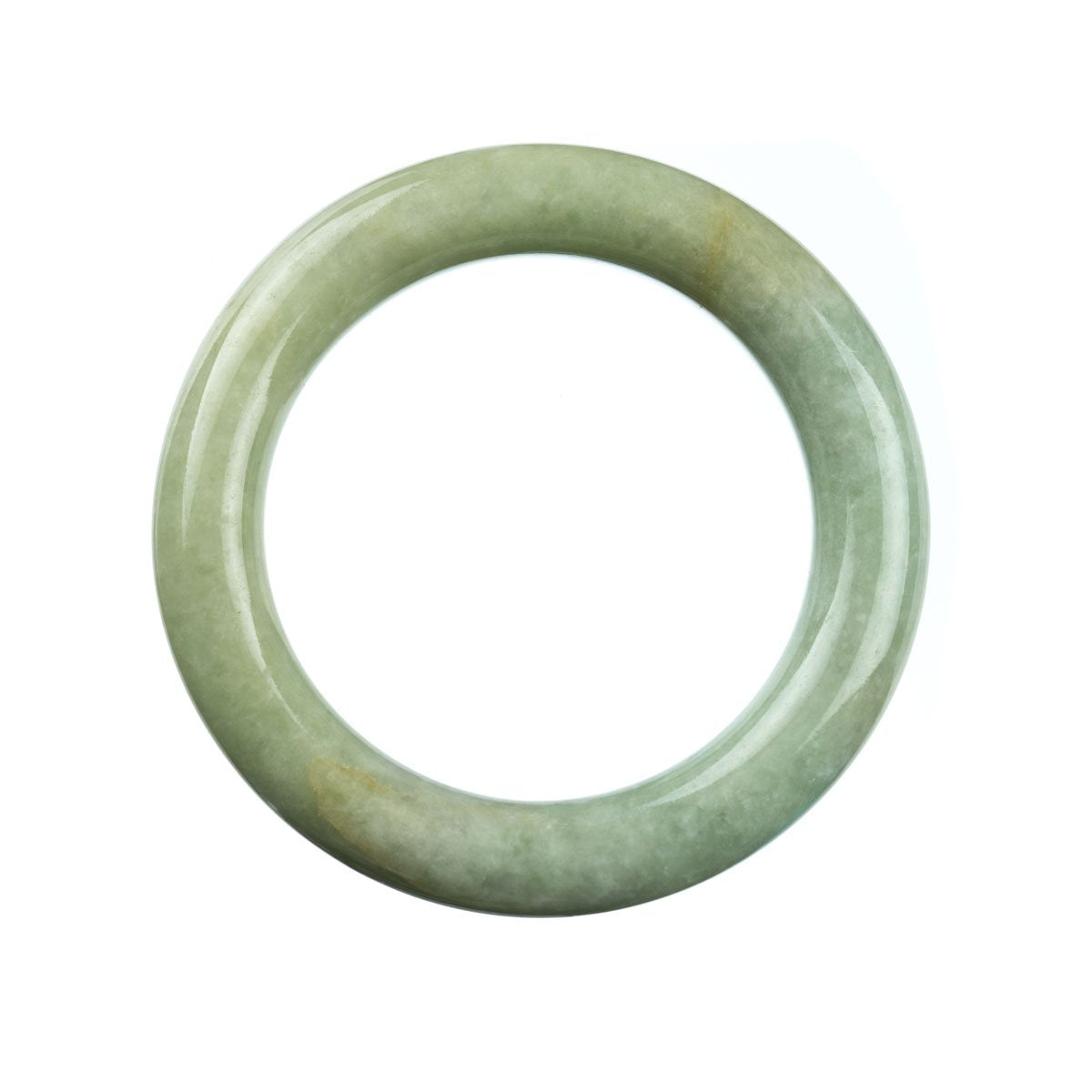 57mm Natural Burmese Jade Bangle - MAYS