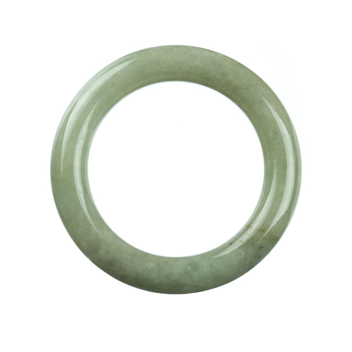 57mm Natural Burmese Jade Bangle - MAYS