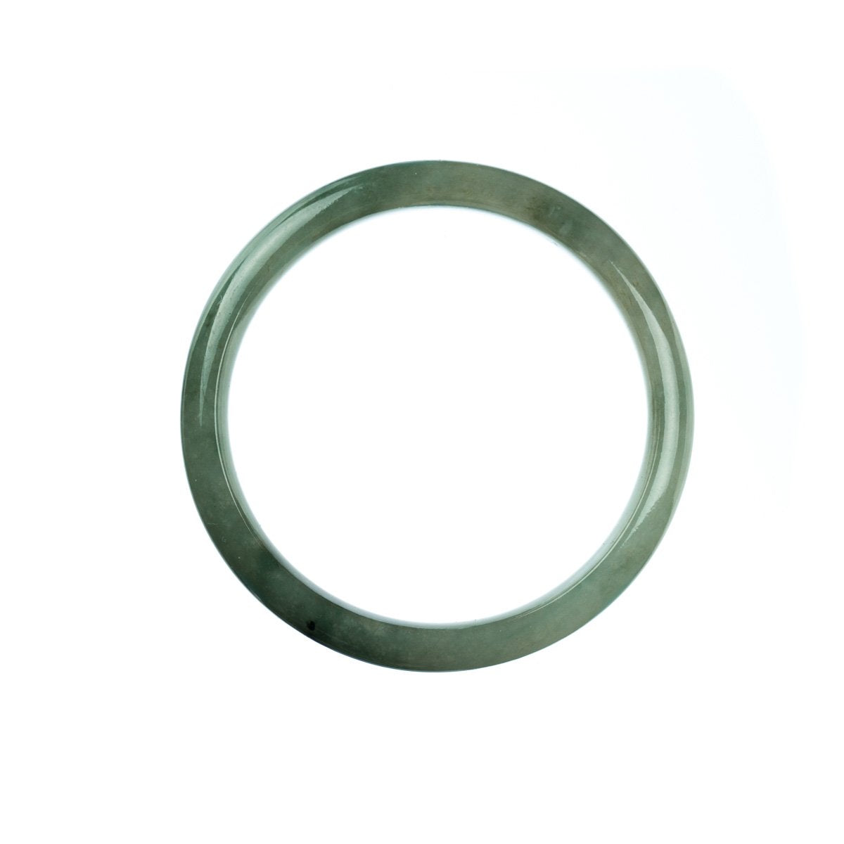 56mm Natural Burmese Jade Bangle - MAYS