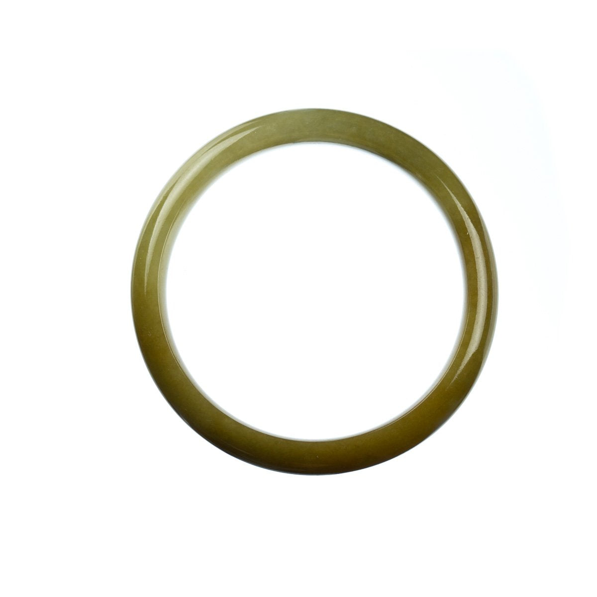 57mm Natural Burmese Jade Bangle - MAYS