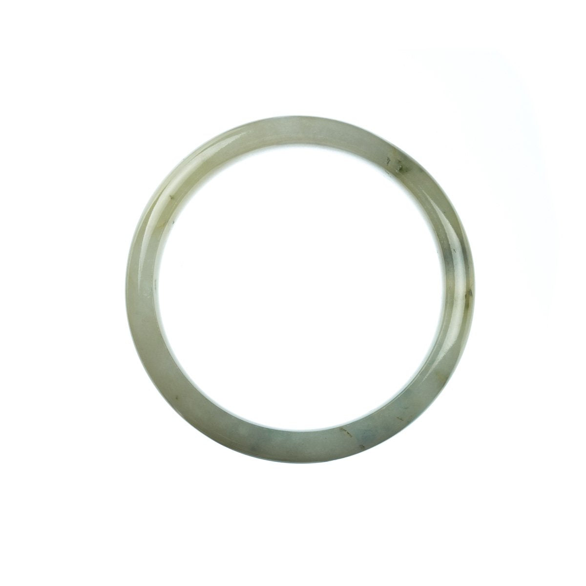 55mm Natural Burmese Jade Bangle - MAYS