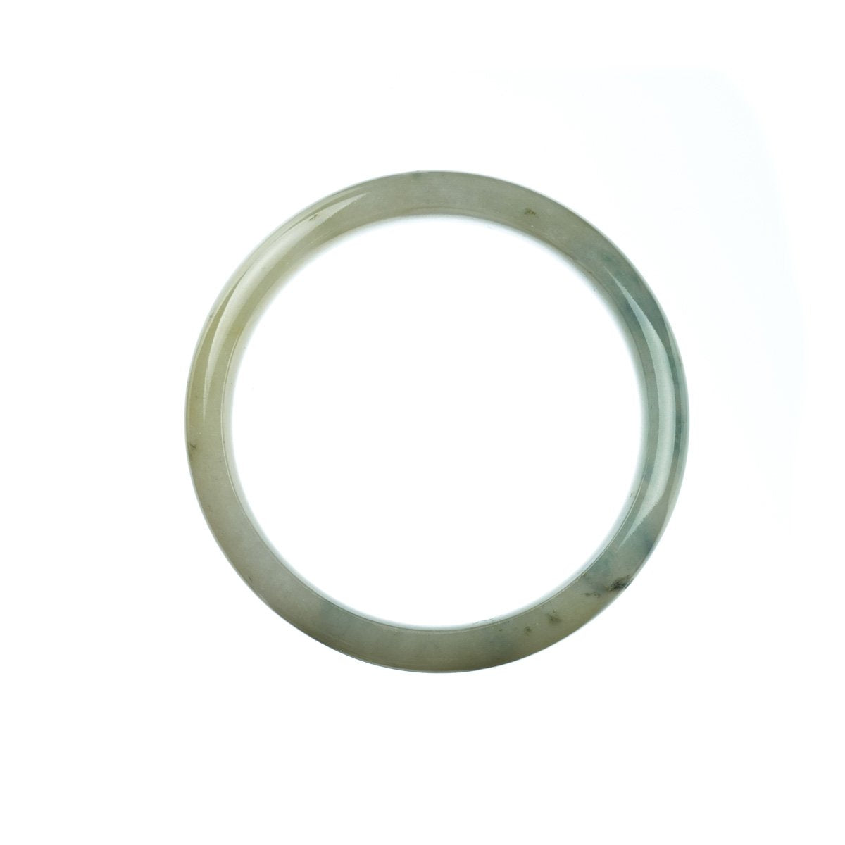 55mm Natural Burmese Jade Bangle - MAYS