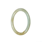 A small round white Burma jade bangle, perfect for those with petite wrists.