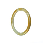 A close-up photo of a small, round white jadeite jade bangle with a smooth surface and a subtle, elegant shine. The bangle has a diameter of 55mm and is made from genuine Grade A white jadeite jade.