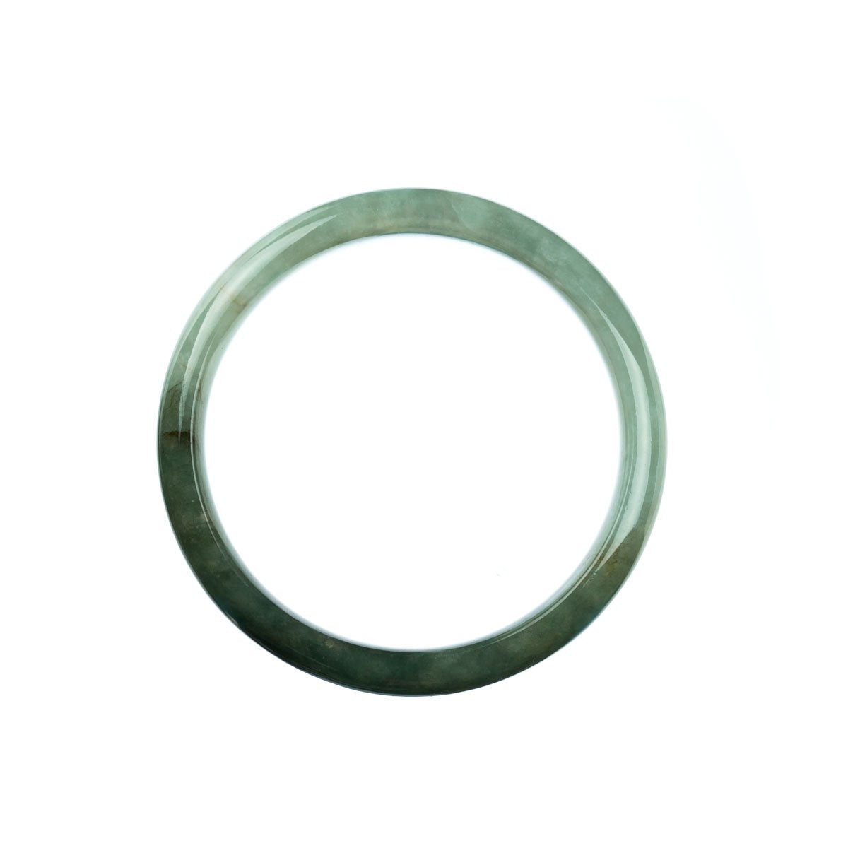 55mm Natural Burmese Jade Bangle - MAYS