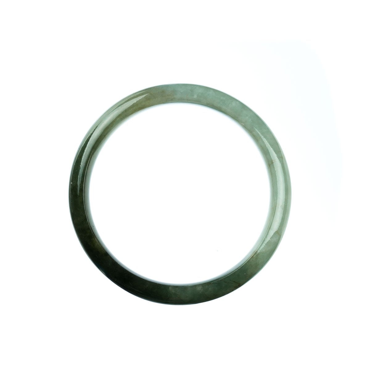 55mm Natural Burmese Jade Bangle - MAYS