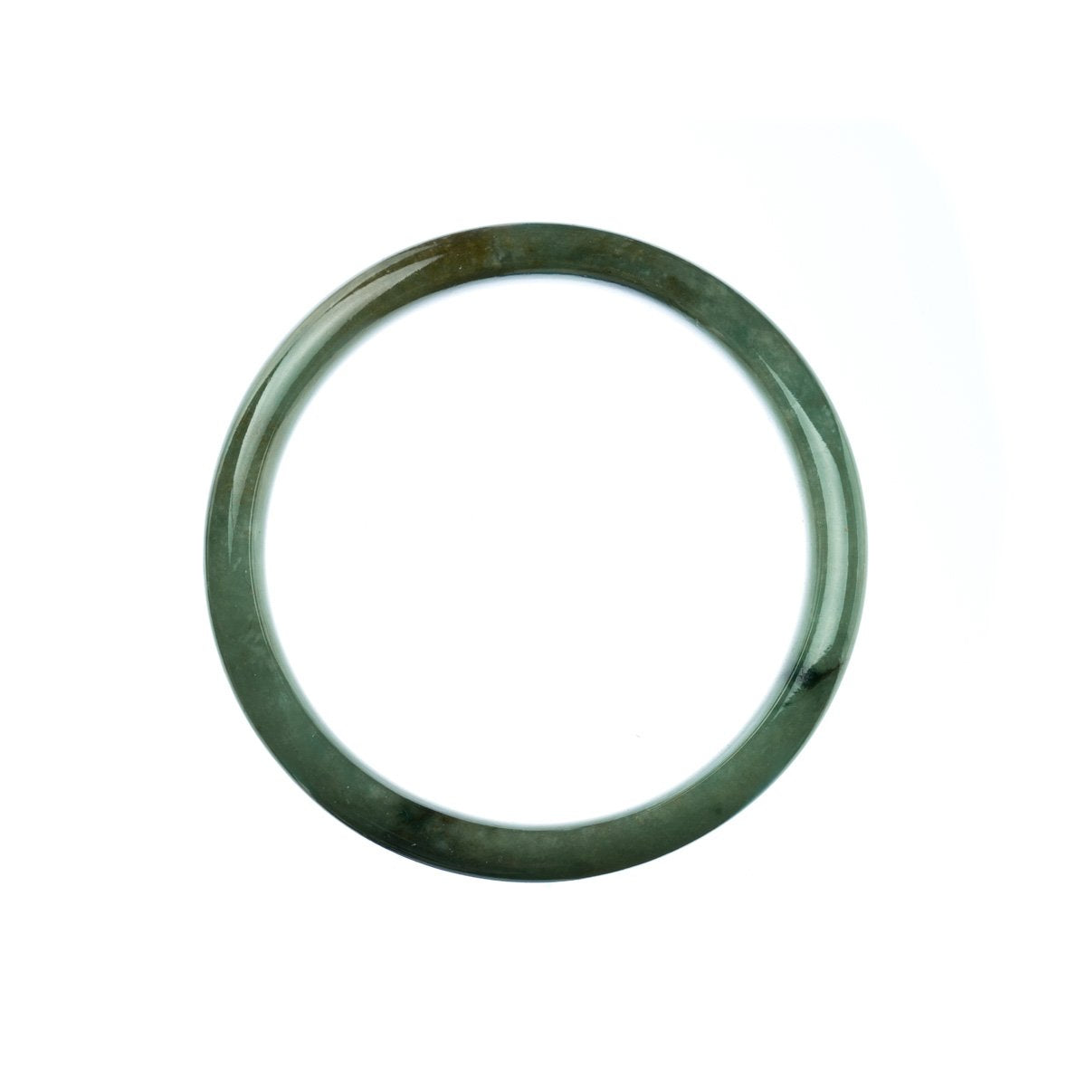 57mm Natural Burmese Jade Bangle - MAYS