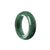 A half-moon-shaped child's bracelet made of authentic Type A Green Burma Jade, crafted by MAYS GEMS.