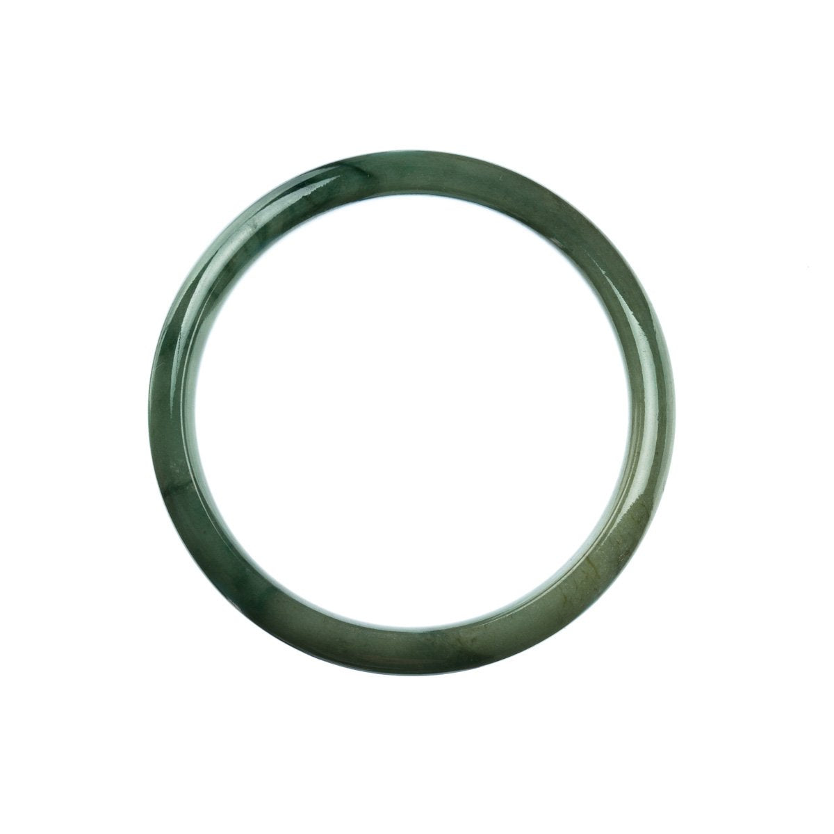 59mm Natural Burmese Jade Bangle - MAYS