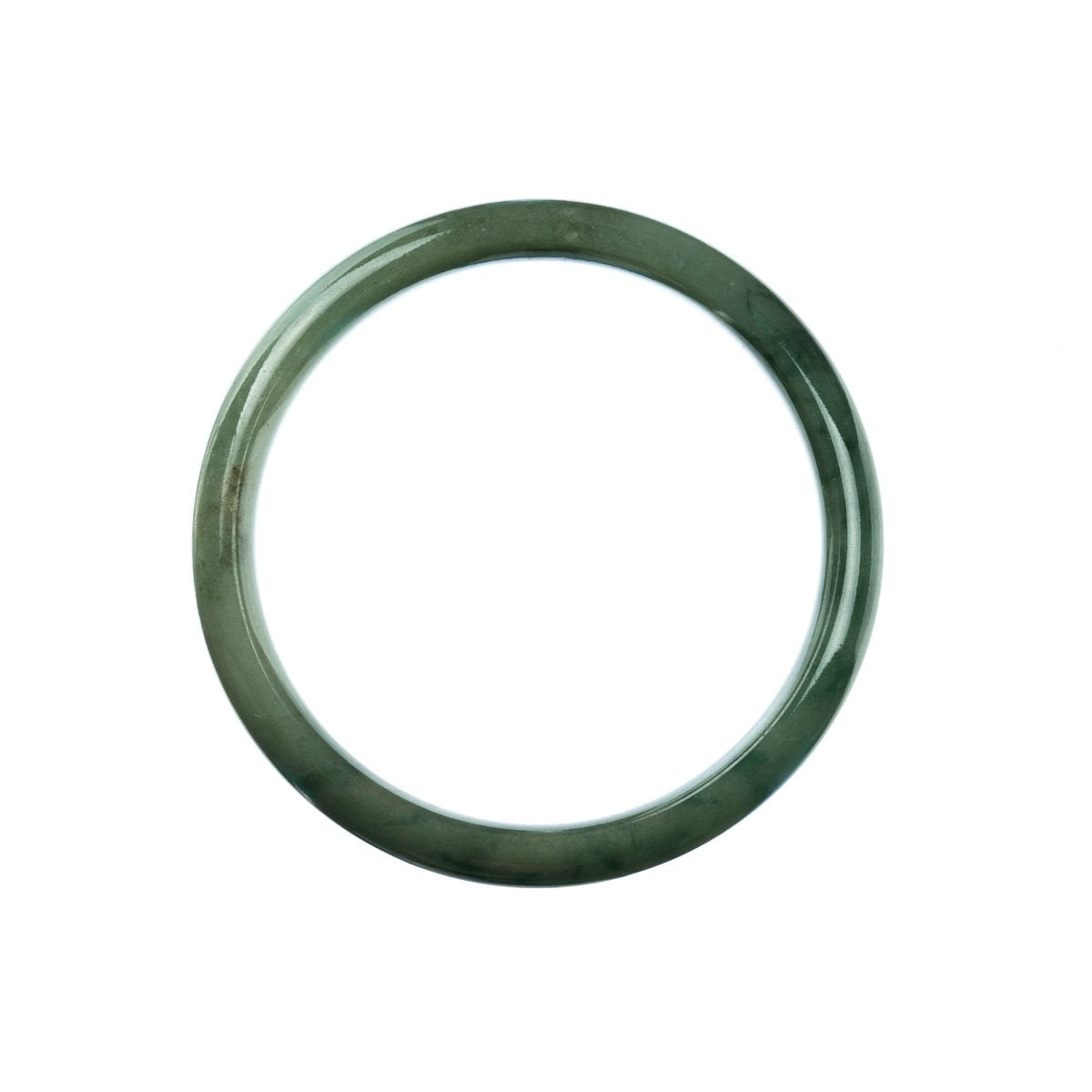 59mm Natural Burmese Jade Bangle - MAYS