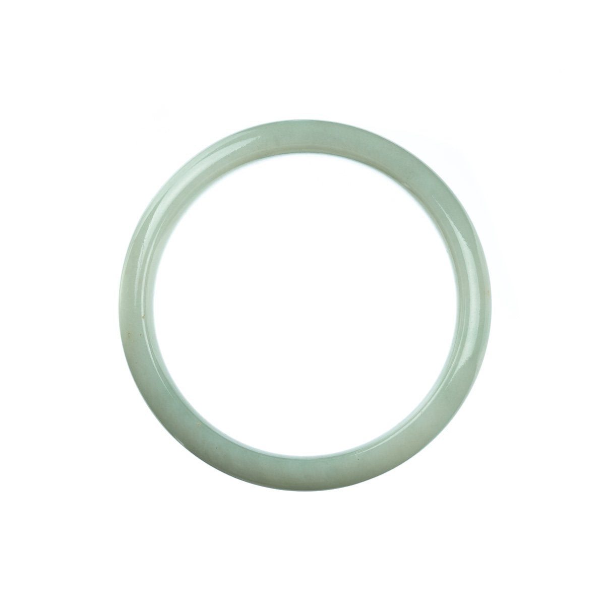 57mm Natural Burmese Jade Bangle - MAYS