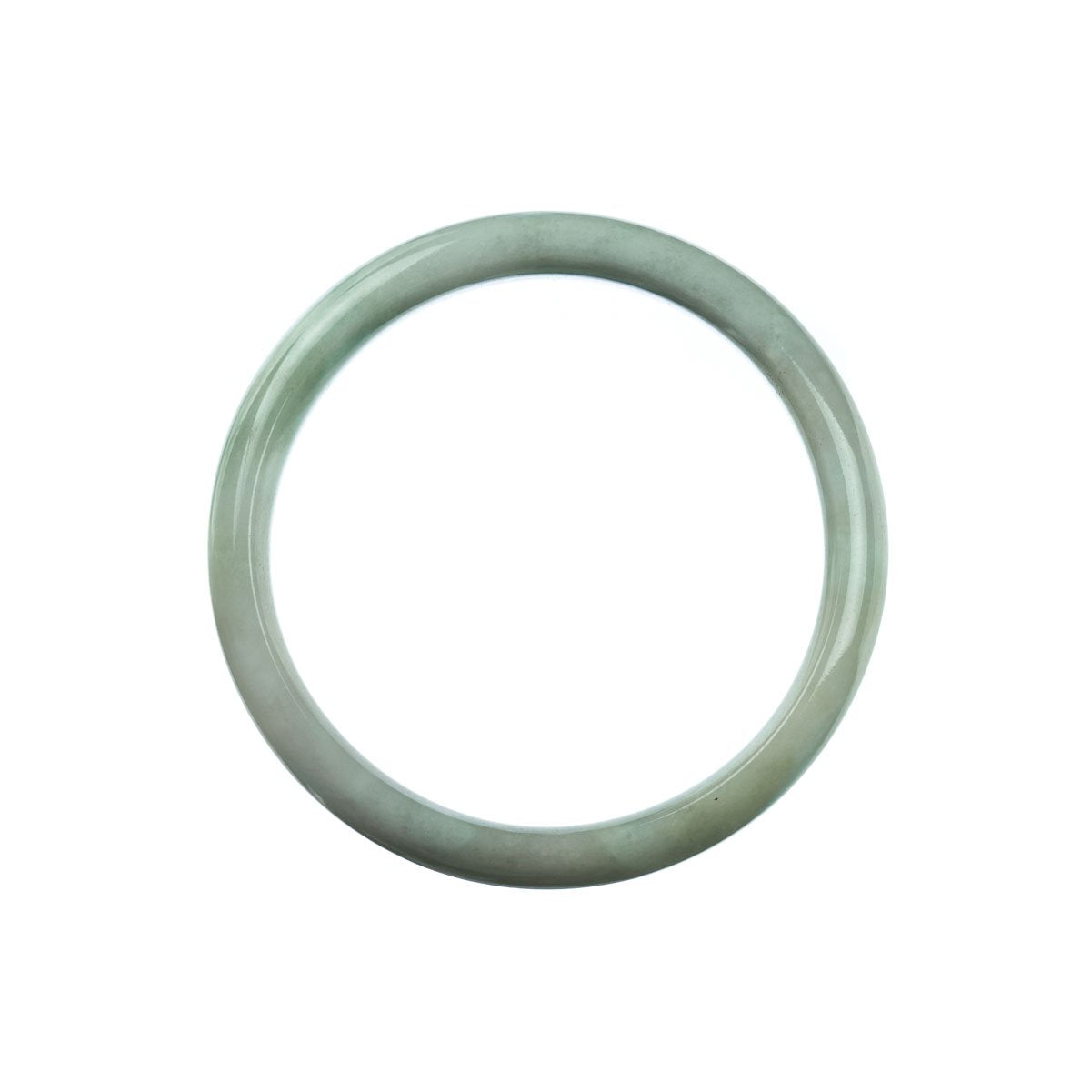 58mm Natural Burmese Jade Bangle - MAYS