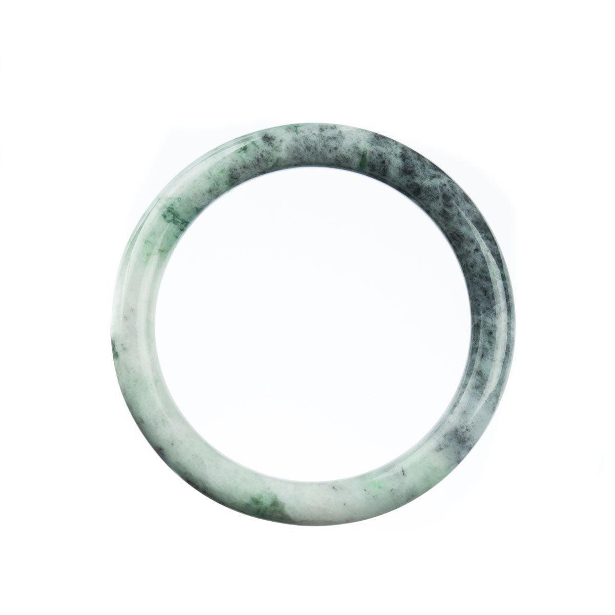 59mm Natural Burmese Jade Bangle - MAYS