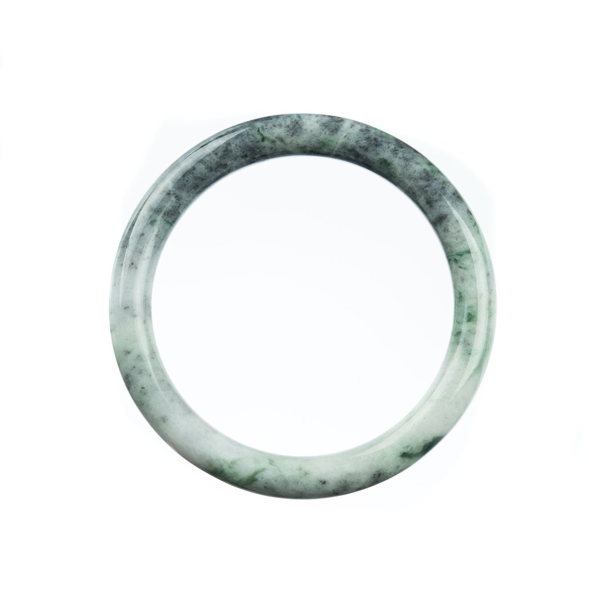 59mm Natural Burmese Jade Bangle - MAYS