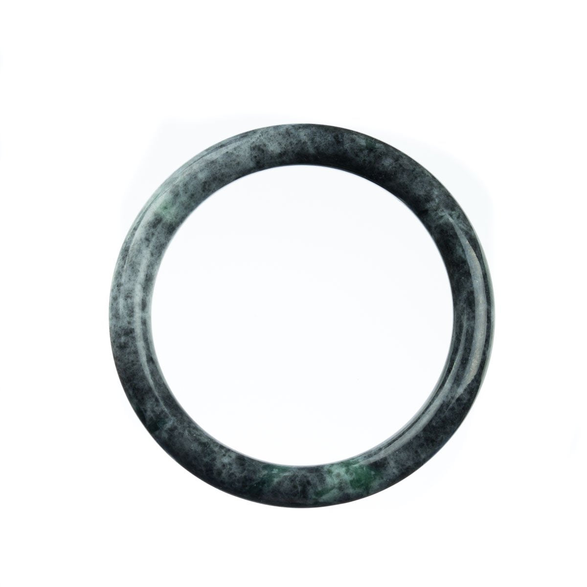 59mm Natural Grade A Burmese Jade Bangle - MAYS