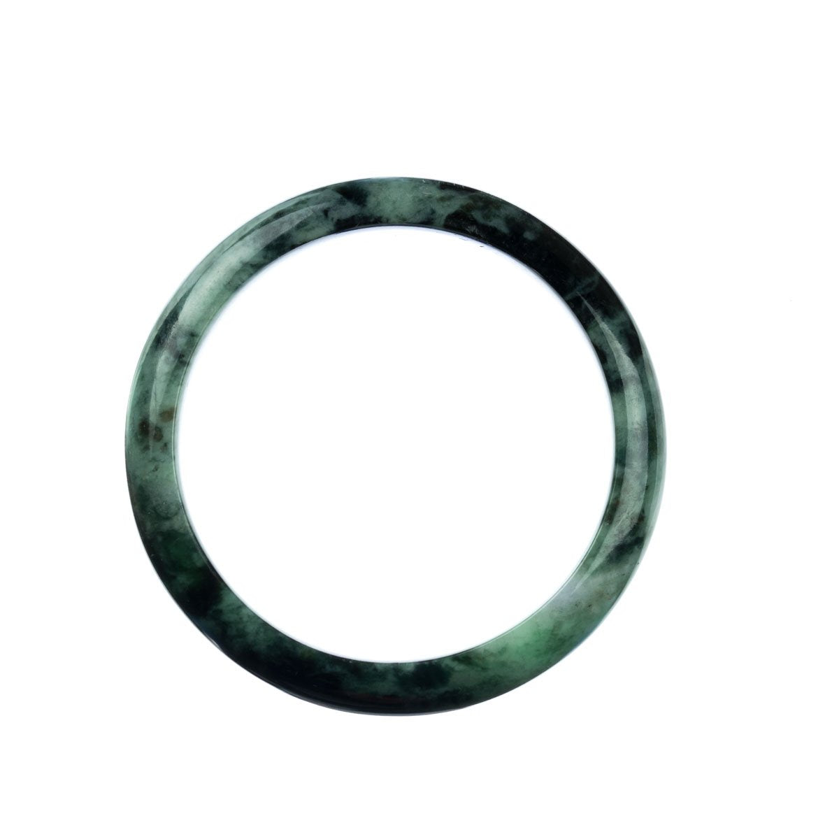 58mm Natural Burmese Jade Bangle - MAYS