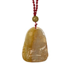 Standing Laughing Buddha Jade Pendant - MAYS