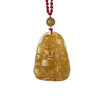 Standing Laughing Buddha Jade Pendant - MAYS