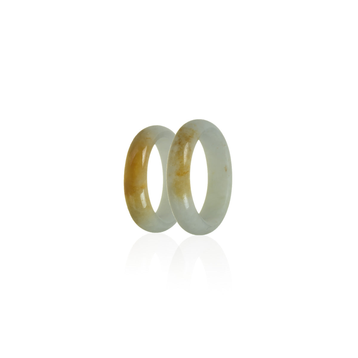 Tranquilliti White with Yellow Jadeite Jade Ring